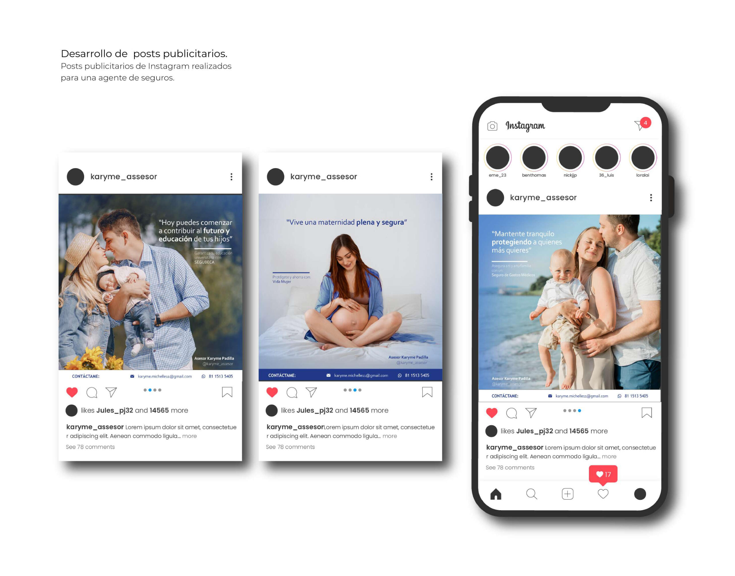 Social media posts design for a health insurance company assesor